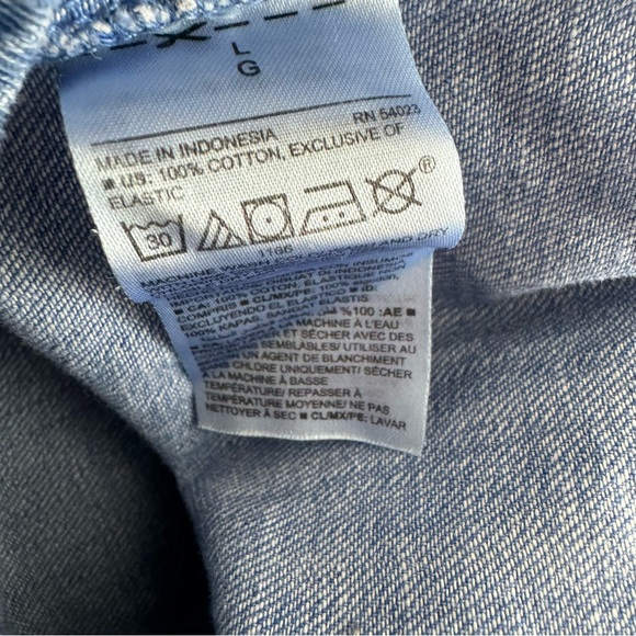 NWT Old Navy Sleeveless Chambray Cami Jumpsuit Blue Cropped Cotton Wide Leg - Picture 13 of 15